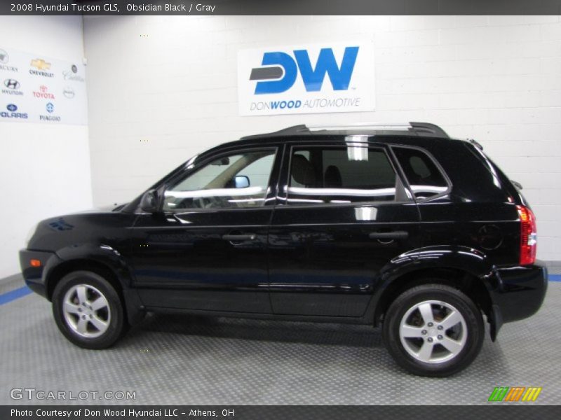 Obsidian Black / Gray 2008 Hyundai Tucson GLS