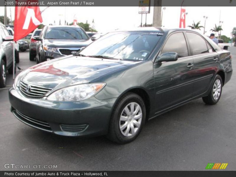 Aspen Green Pearl / Taupe 2005 Toyota Camry LE