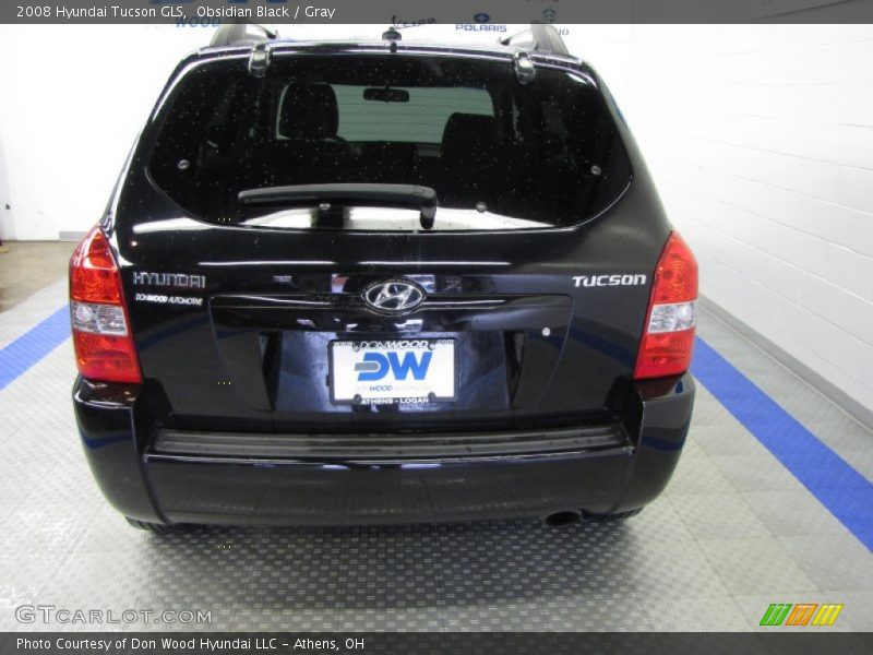 Obsidian Black / Gray 2008 Hyundai Tucson GLS