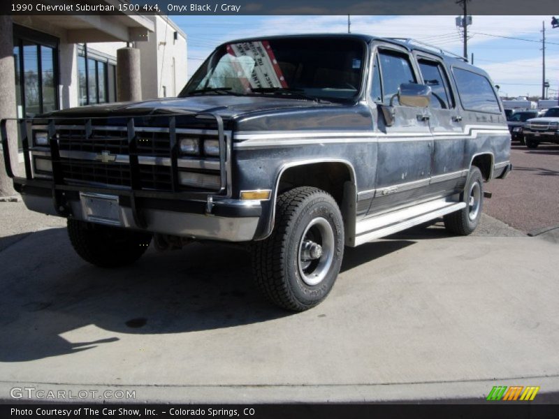 Onyx Black / Gray 1990 Chevrolet Suburban 1500 4x4