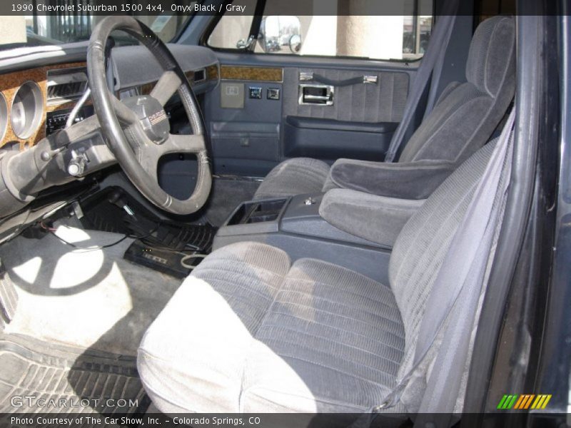 Onyx Black / Gray 1990 Chevrolet Suburban 1500 4x4