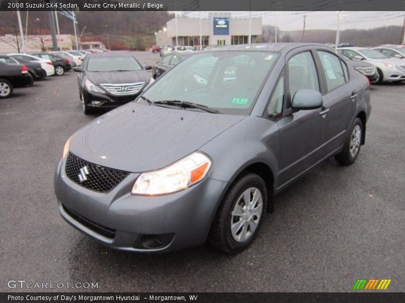 Azure Grey Metallic / Beige 2008 Suzuki SX4 Sedan