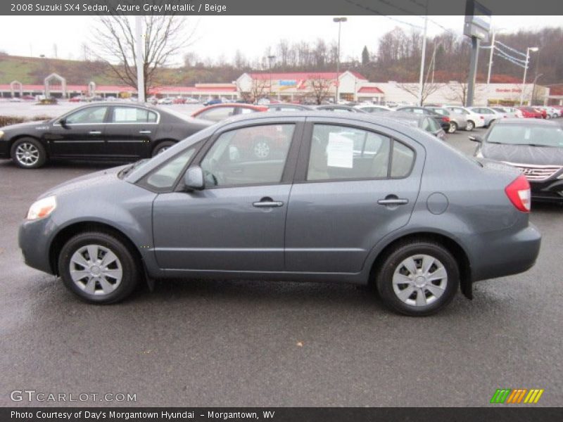 Azure Grey Metallic / Beige 2008 Suzuki SX4 Sedan