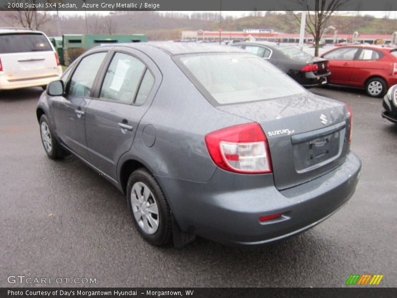 Azure Grey Metallic / Beige 2008 Suzuki SX4 Sedan