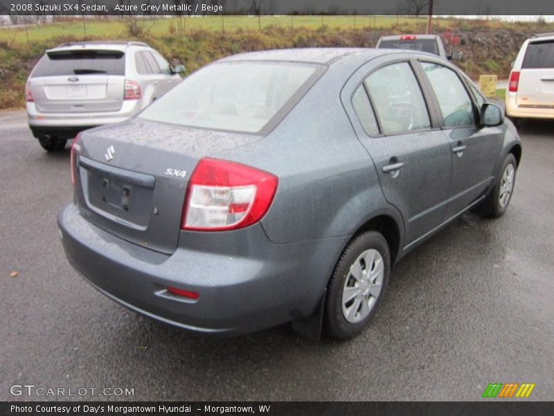 Azure Grey Metallic / Beige 2008 Suzuki SX4 Sedan