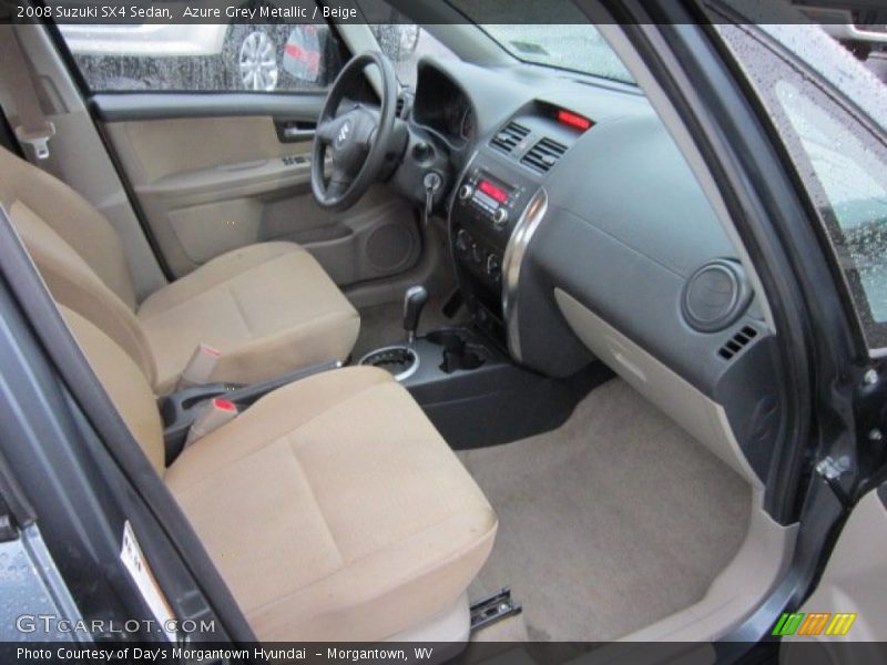 Azure Grey Metallic / Beige 2008 Suzuki SX4 Sedan