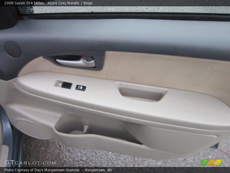 Azure Grey Metallic / Beige 2008 Suzuki SX4 Sedan
