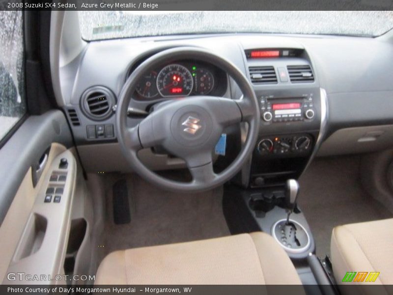 Azure Grey Metallic / Beige 2008 Suzuki SX4 Sedan