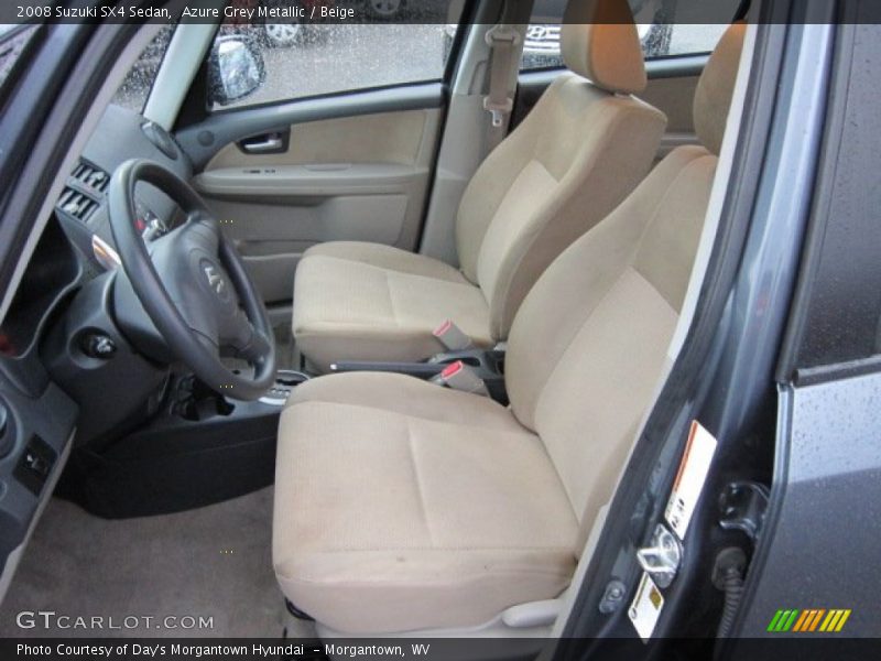 Azure Grey Metallic / Beige 2008 Suzuki SX4 Sedan