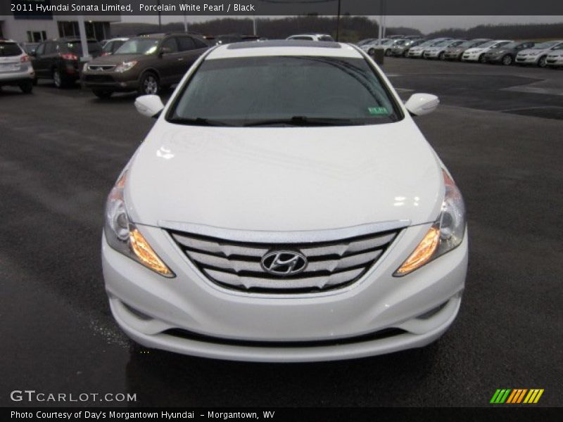 Porcelain White Pearl / Black 2011 Hyundai Sonata Limited