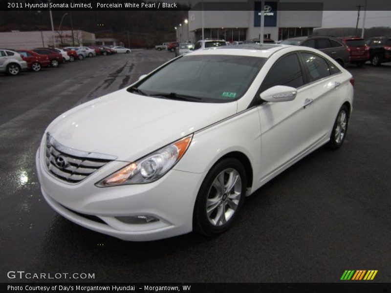 Porcelain White Pearl / Black 2011 Hyundai Sonata Limited