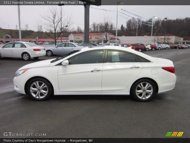 Porcelain White Pearl / Black 2011 Hyundai Sonata Limited
