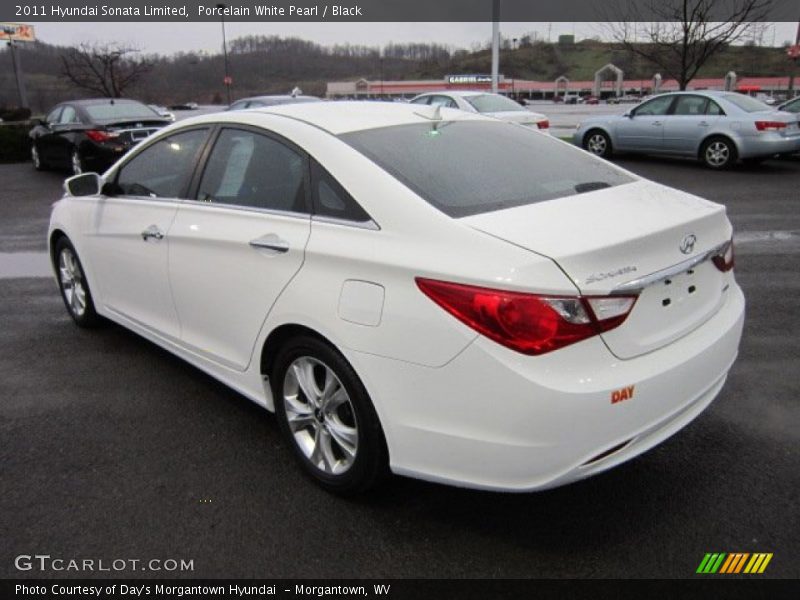 Porcelain White Pearl / Black 2011 Hyundai Sonata Limited