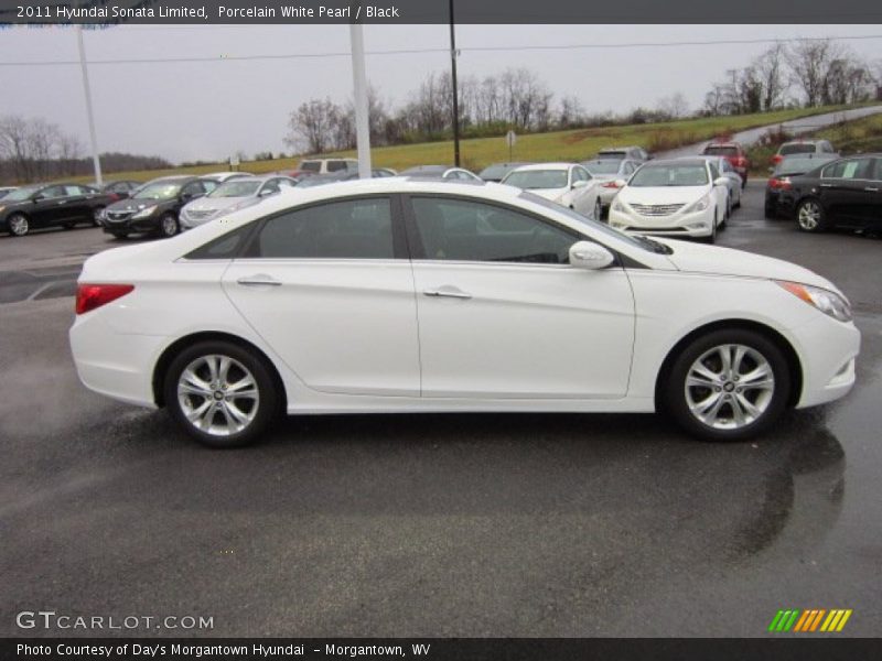 Porcelain White Pearl / Black 2011 Hyundai Sonata Limited