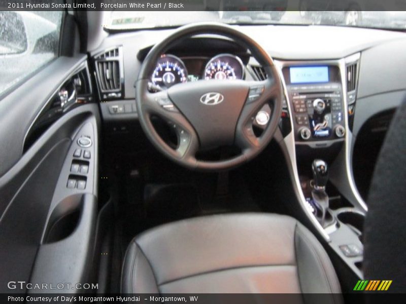 Porcelain White Pearl / Black 2011 Hyundai Sonata Limited