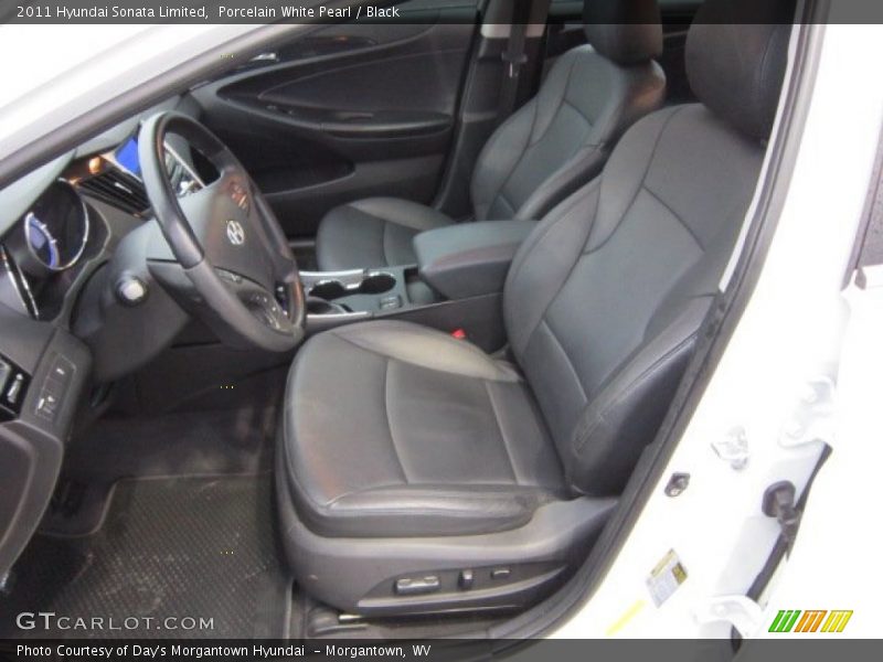 Porcelain White Pearl / Black 2011 Hyundai Sonata Limited