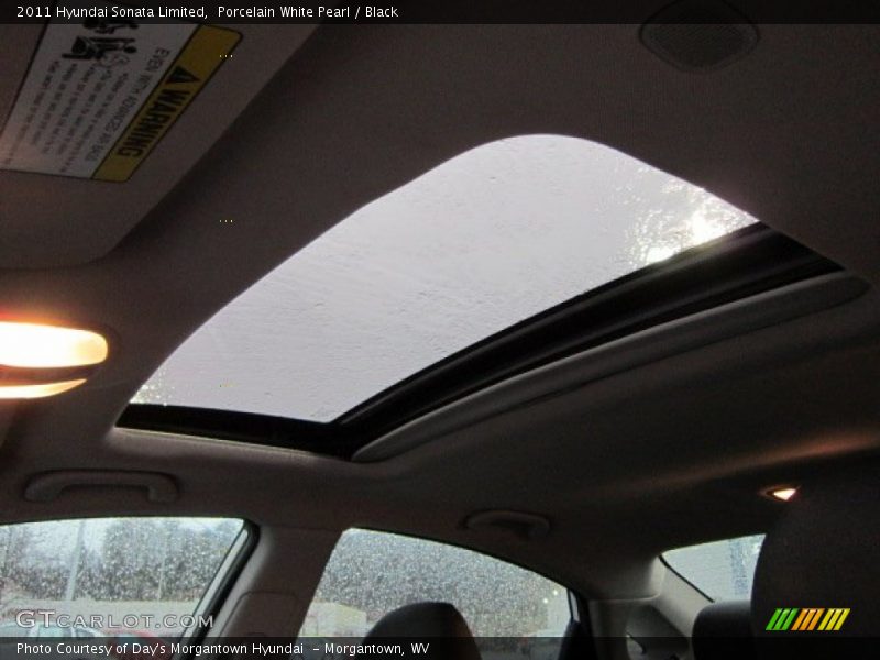 Porcelain White Pearl / Black 2011 Hyundai Sonata Limited