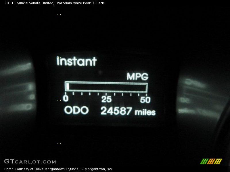 Porcelain White Pearl / Black 2011 Hyundai Sonata Limited