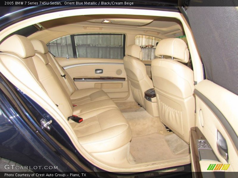 Orient Blue Metallic / Black/Cream Beige 2005 BMW 7 Series 745Li Sedan