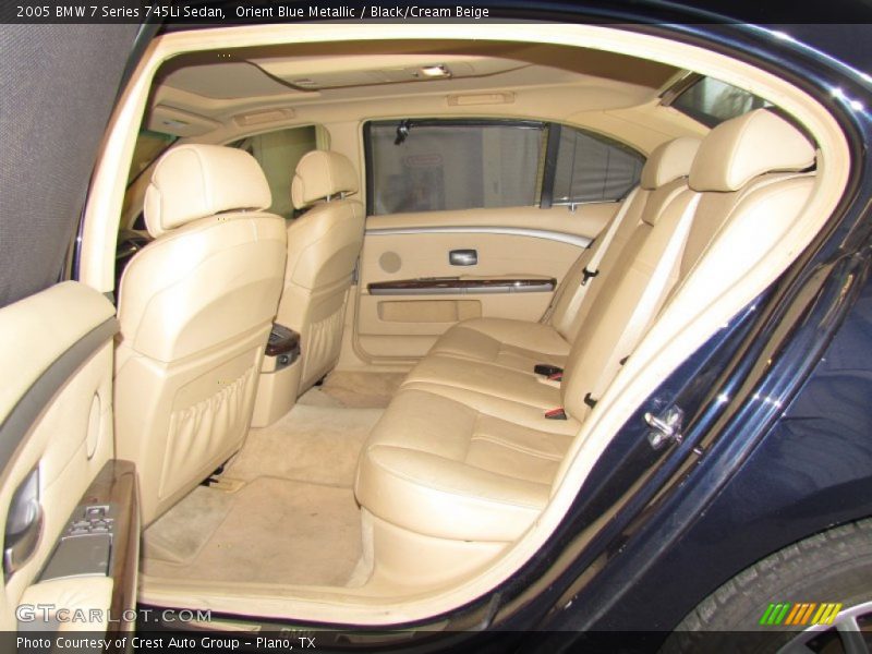 Orient Blue Metallic / Black/Cream Beige 2005 BMW 7 Series 745Li Sedan