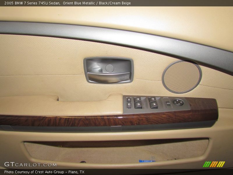 Orient Blue Metallic / Black/Cream Beige 2005 BMW 7 Series 745Li Sedan