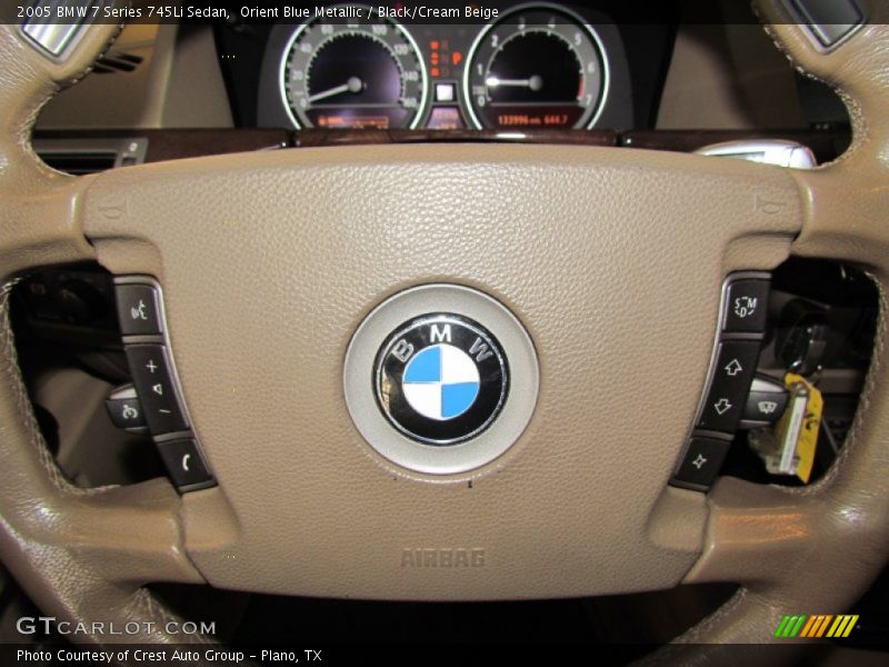 Orient Blue Metallic / Black/Cream Beige 2005 BMW 7 Series 745Li Sedan
