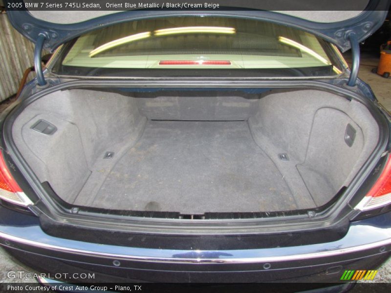 Orient Blue Metallic / Black/Cream Beige 2005 BMW 7 Series 745Li Sedan