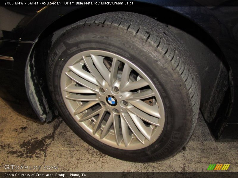 Orient Blue Metallic / Black/Cream Beige 2005 BMW 7 Series 745Li Sedan