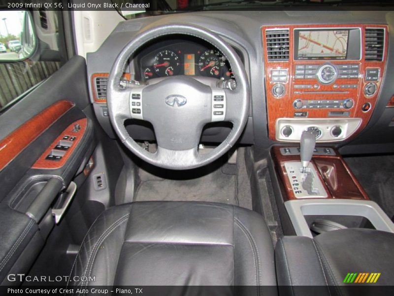 Liquid Onyx Black / Charcoal 2009 Infiniti QX 56