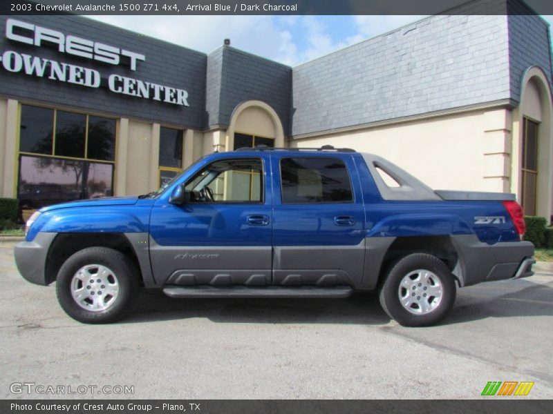 Arrival Blue / Dark Charcoal 2003 Chevrolet Avalanche 1500 Z71 4x4