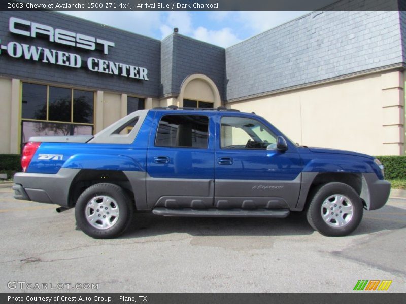 Arrival Blue / Dark Charcoal 2003 Chevrolet Avalanche 1500 Z71 4x4