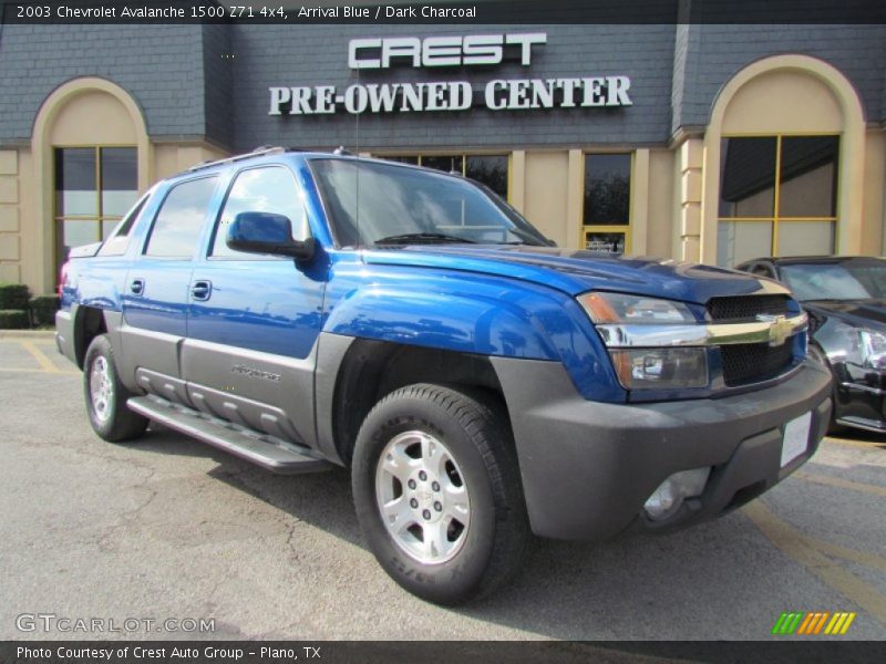 Arrival Blue / Dark Charcoal 2003 Chevrolet Avalanche 1500 Z71 4x4