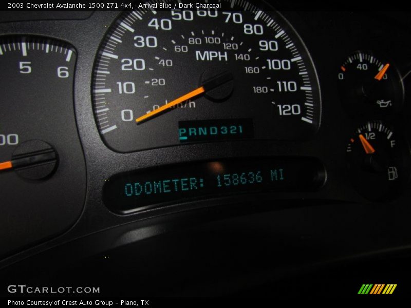 Arrival Blue / Dark Charcoal 2003 Chevrolet Avalanche 1500 Z71 4x4