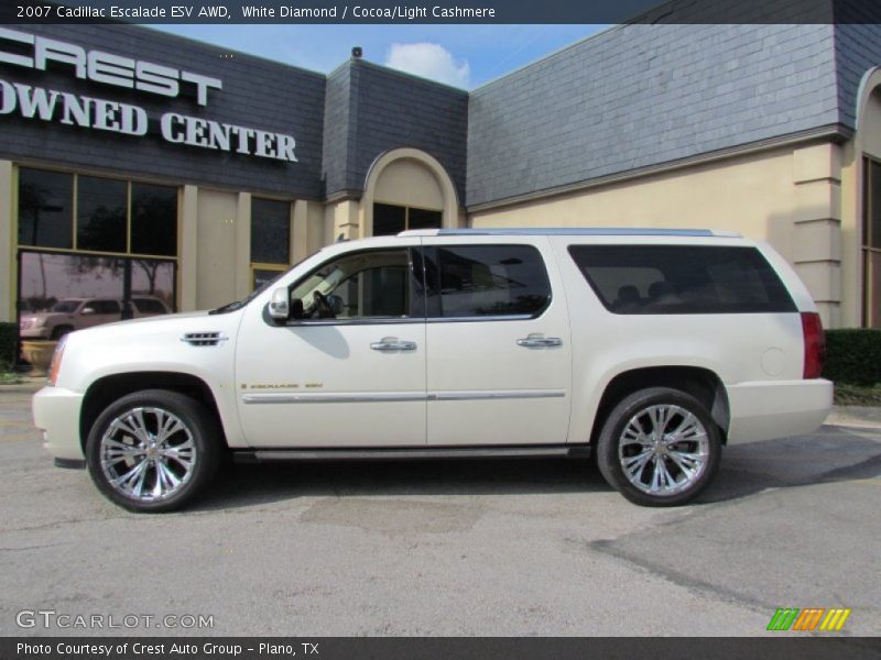 White Diamond / Cocoa/Light Cashmere 2007 Cadillac Escalade ESV AWD