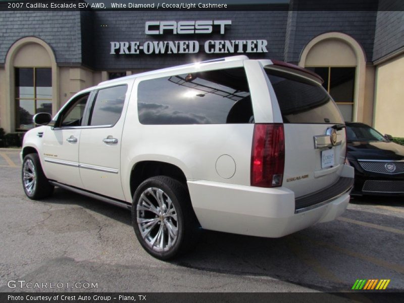White Diamond / Cocoa/Light Cashmere 2007 Cadillac Escalade ESV AWD