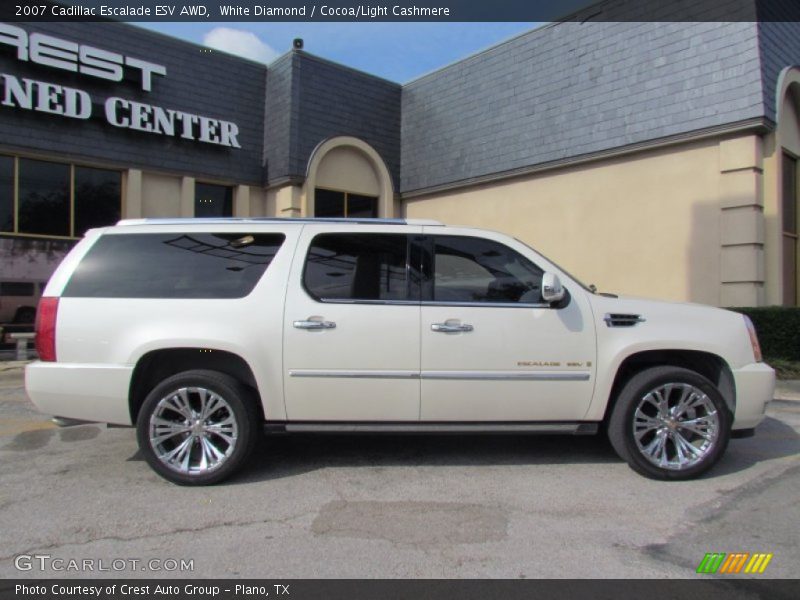 White Diamond / Cocoa/Light Cashmere 2007 Cadillac Escalade ESV AWD