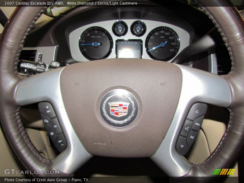 White Diamond / Cocoa/Light Cashmere 2007 Cadillac Escalade ESV AWD