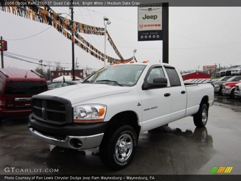 Bright White / Medium Slate Gray 2006 Dodge Ram 2500 ST Quad Cab 4x4