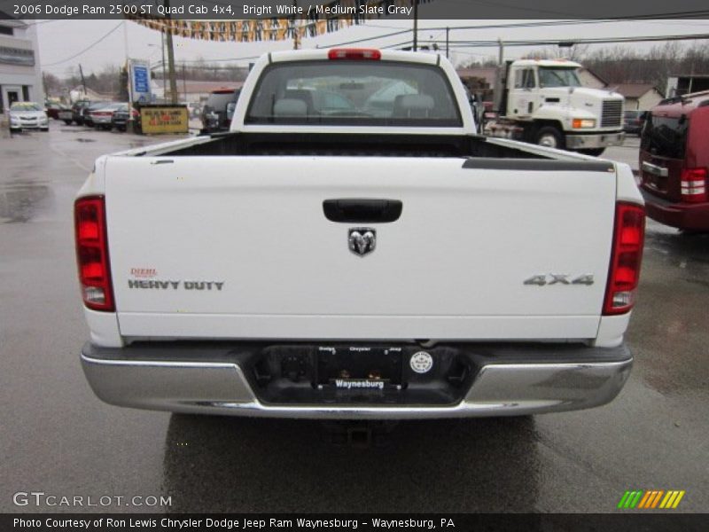 Bright White / Medium Slate Gray 2006 Dodge Ram 2500 ST Quad Cab 4x4