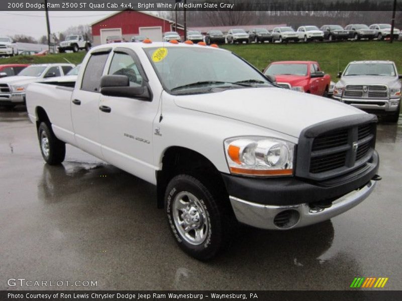 Bright White / Medium Slate Gray 2006 Dodge Ram 2500 ST Quad Cab 4x4
