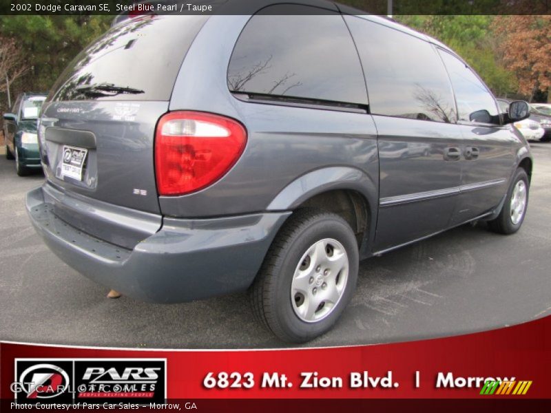 Steel Blue Pearl / Taupe 2002 Dodge Caravan SE