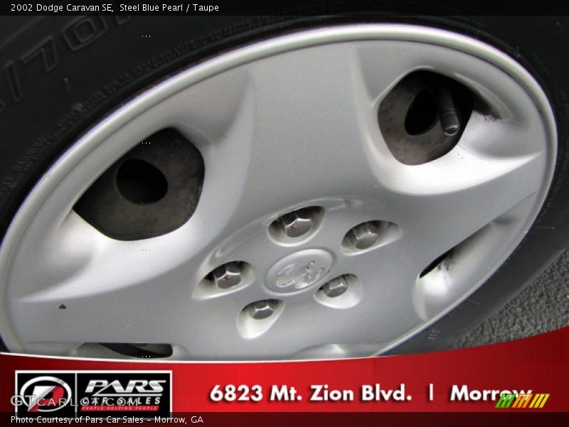 Steel Blue Pearl / Taupe 2002 Dodge Caravan SE