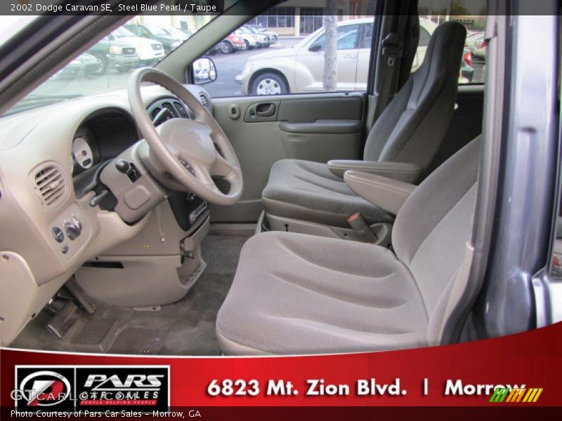 Steel Blue Pearl / Taupe 2002 Dodge Caravan SE