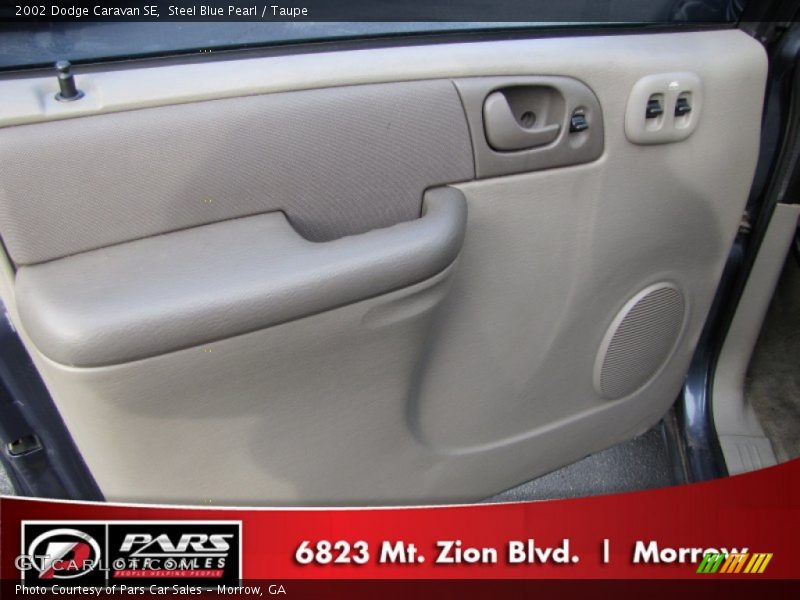 Steel Blue Pearl / Taupe 2002 Dodge Caravan SE