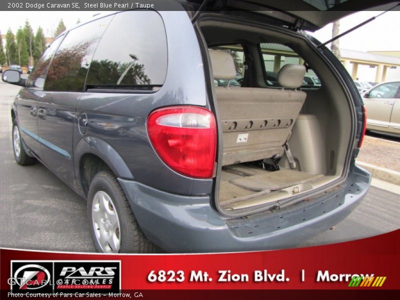 Steel Blue Pearl / Taupe 2002 Dodge Caravan SE
