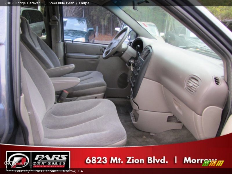 Steel Blue Pearl / Taupe 2002 Dodge Caravan SE