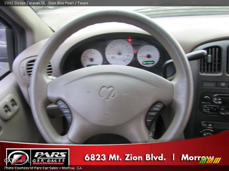 Steel Blue Pearl / Taupe 2002 Dodge Caravan SE