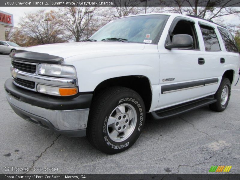 Summit White / Gray/Dark Charcoal 2003 Chevrolet Tahoe LS