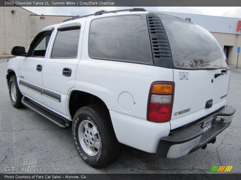 Summit White / Gray/Dark Charcoal 2003 Chevrolet Tahoe LS