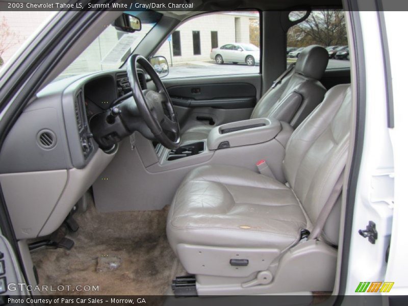 Summit White / Gray/Dark Charcoal 2003 Chevrolet Tahoe LS